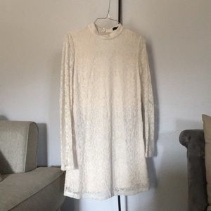 Cream lace overlay dress
